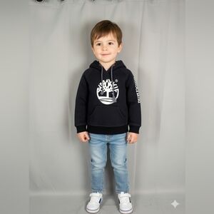 Timberland‎ Kids Navy Hoodie with White Logo Small